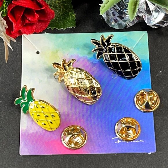 Pineapples Fruit Lapel Pin Fruit Food Brooch Badge Accessories Jewelry Gift Pin - Picture 4 of 6